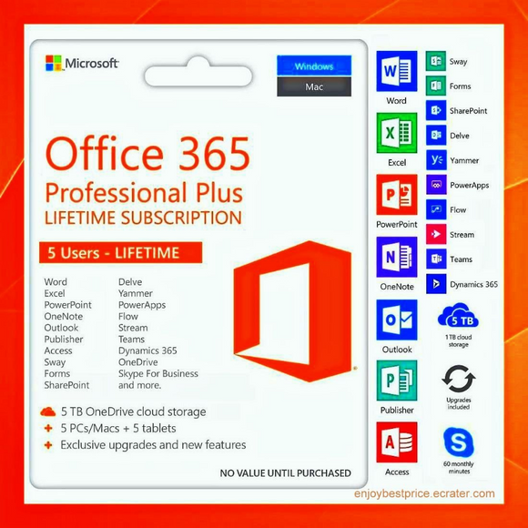 Details about  Mc Office 365 2019 Pro A1 Plus Lifetime Acc 🔥 5 Pcs Mac Win 5 TB Cloud🔥🔥