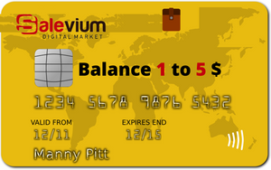 VIRTUAL PREPAID  CARD – Balance 1 to 5 $ - Salevium Digital Market