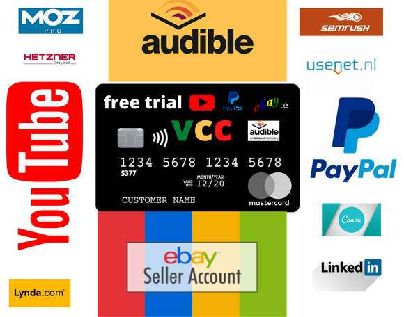 VIRTUAL CREDIT CARD ( VCC ) work for Us paypal& EBAY SELLER VERIFICATION &YouTube premium & audible &and more