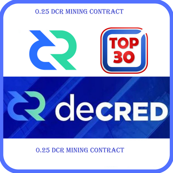 0.25 Decred (DCR) CRYPTO MINING-CONTRACT ( 0.25 DCR ), Crypto Currency - Salevium Digital Market